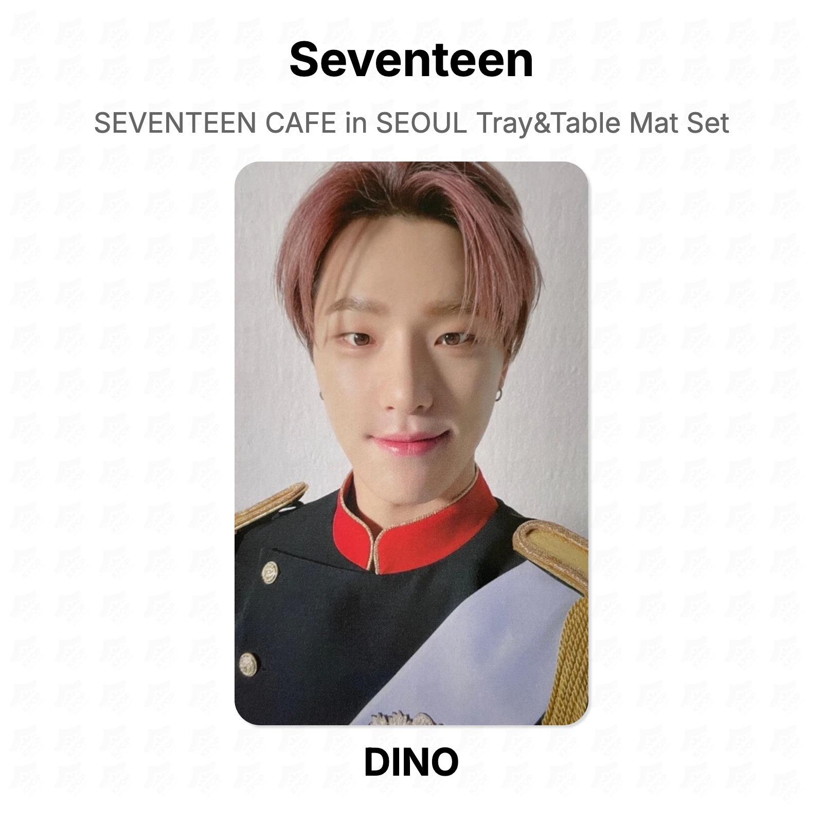 Seventeen CAFE in SEOUL Tray&Table Mat Set Official Photocard DINO
