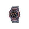 Casio Waterproof Movement Transparent Quartz Movement Resin Strap Japanese and Korean Watch Unisex Black Dial GA-110LS-1APRGMA-S110SR-7APR