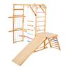 Indoor Playground Jungle Gym, 8-in-1 Wooden Indoor Playground Playset, 100KG Loading Montessori Climbing Toys with Swing, Slide, Monkey Bar, Gym