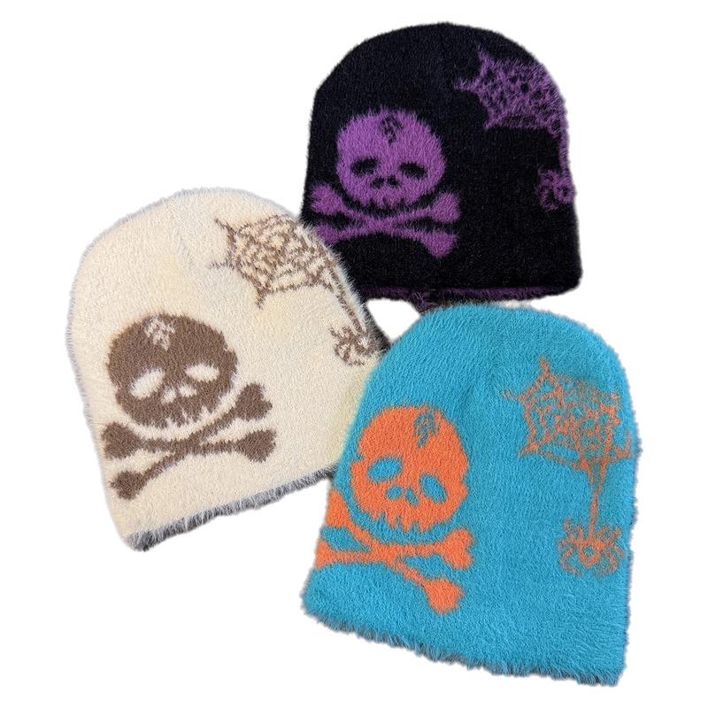 New Plush Jacquard Beanie Customizable Warm Winter Hat Fashionable Colorful Common Hand-Knitted Outdoor