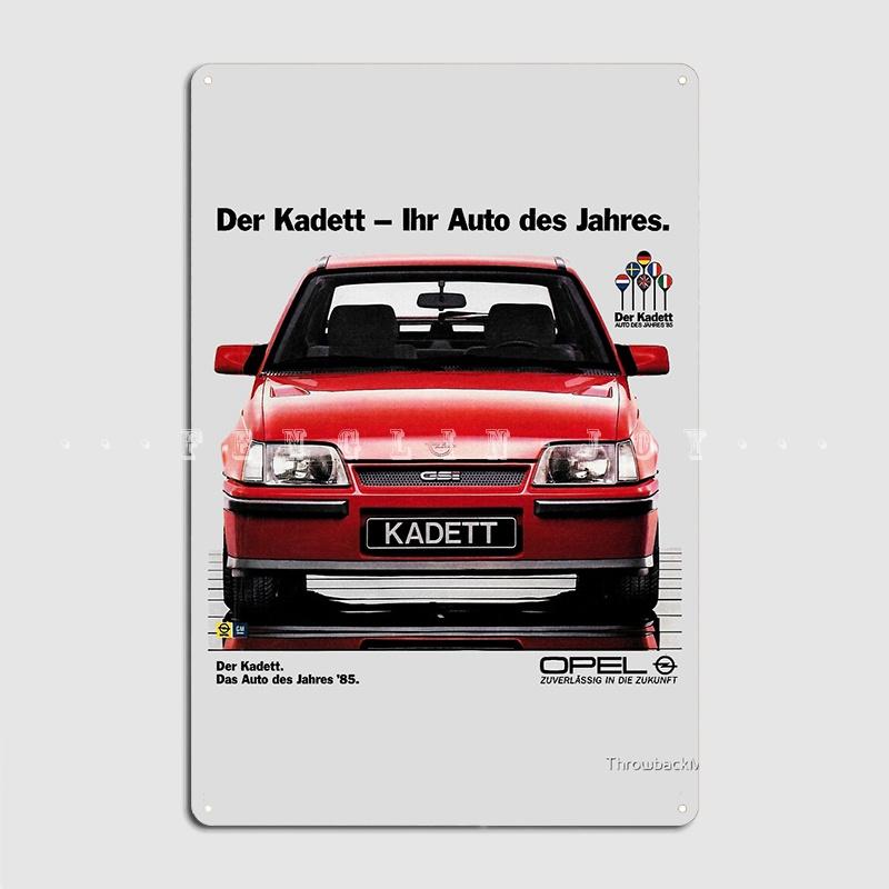 Металлическая табличка Opel Kadett Gsi Настенная роспись Клуб Бар Забавный постер Жестяная табличка Постер 20x30cm