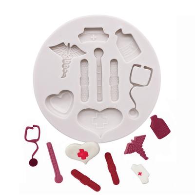 Stethoscope Medical Hospital Tools Silicone Mold Sugarcraft Cupcake Chocolate Baking Mold Fondant Cake Decorating Tools