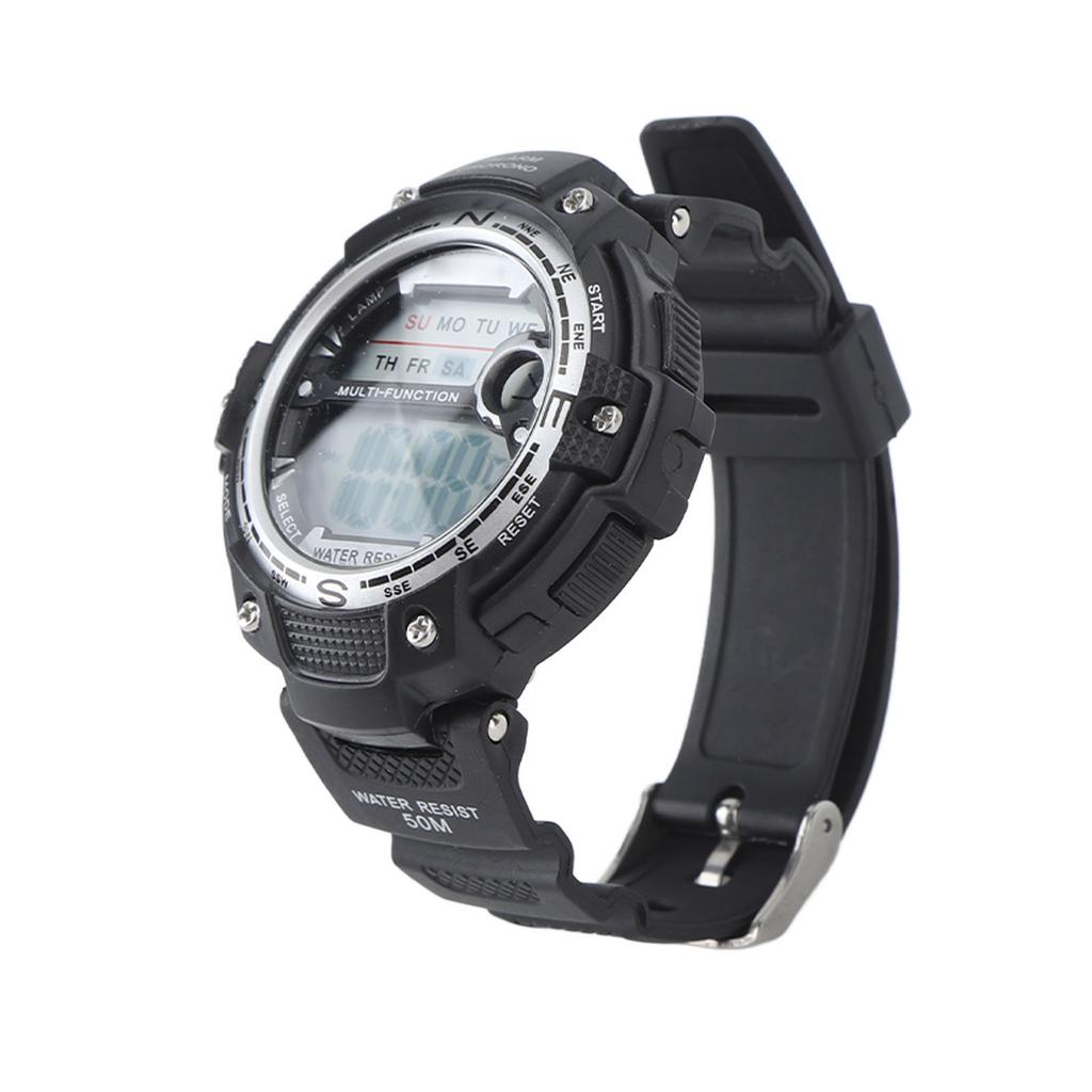 Multi Function Digital Watch 68mAh Luminous WR50M Waterproof Digital Sports Watch for Men Boys Black