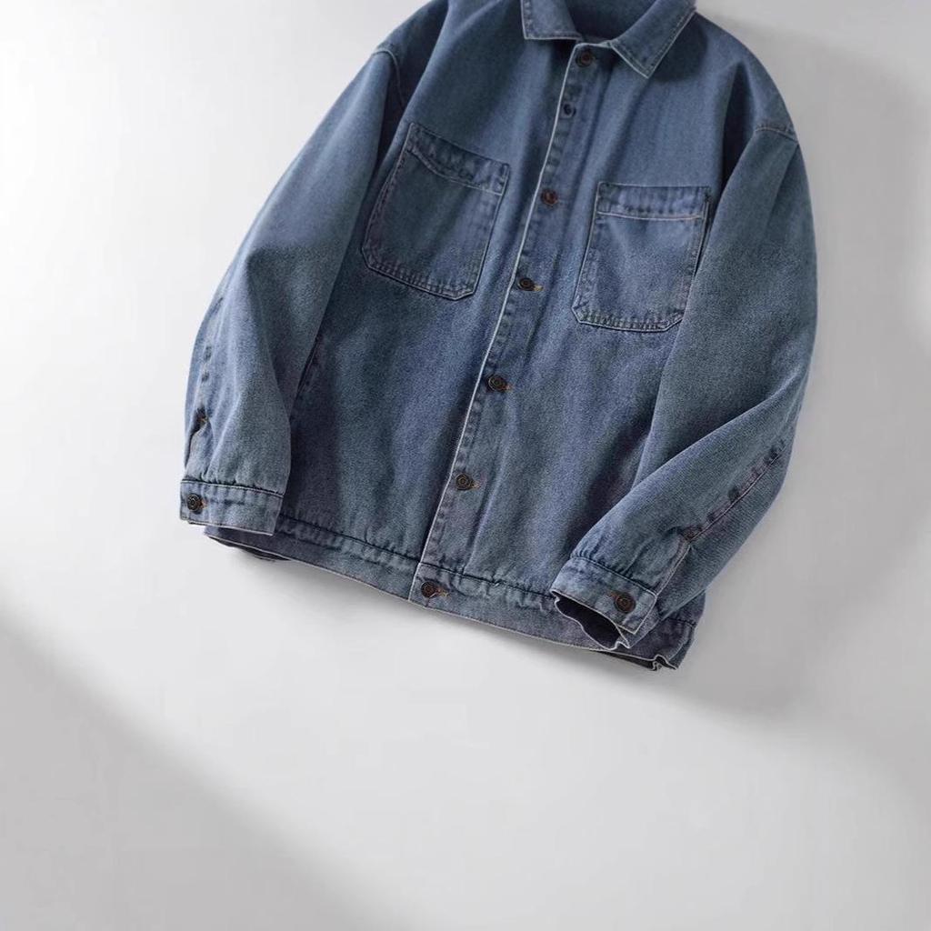 Men's Thickened Lambswool Denim Jacket - Warm, Trendy, Casual Winter Outerwear