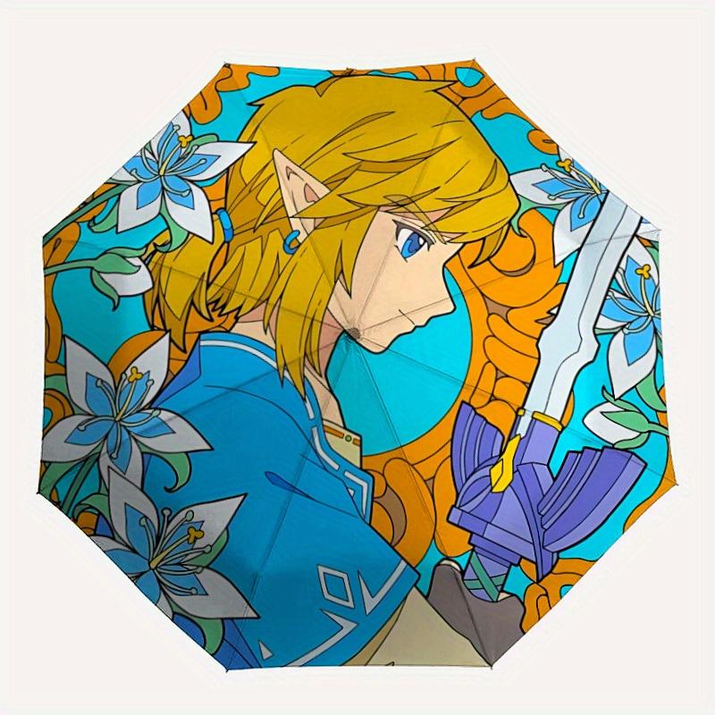 

1pc THE LEGEND OF ZELDA Design Automatic Open/Close Umbrella - Compact Travel Umbrella, Perfect Gift for Friends -Intricate Design Umbrella yy250811