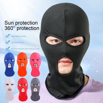 Unisex Full Cover Riding Headgear Breathable Elastic Opened Mouth Show Eyes Face Hood Adult Cosplay Costume