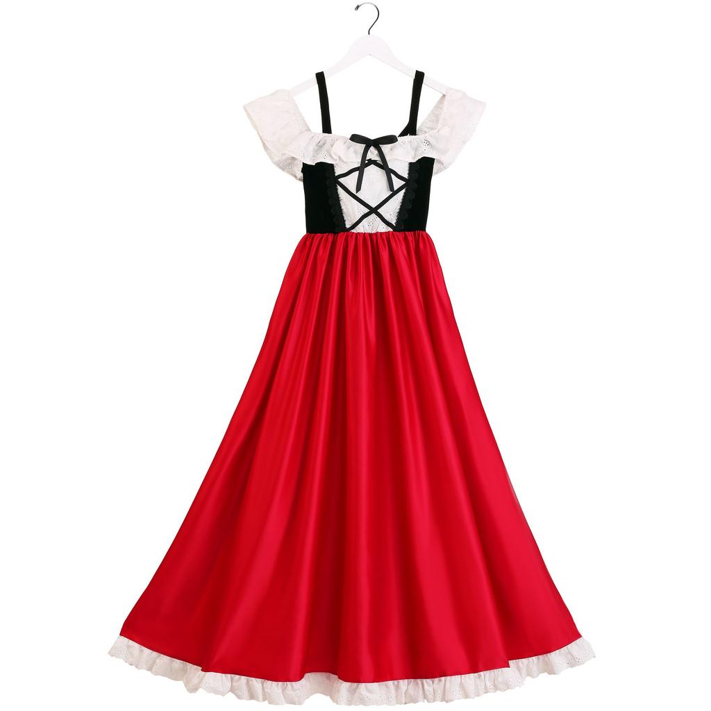 Halloween Cape Little Red Riding Hood Costume, Wolf Grandmother Little Red Riding Hood Cape Stage Costume Festival Costume