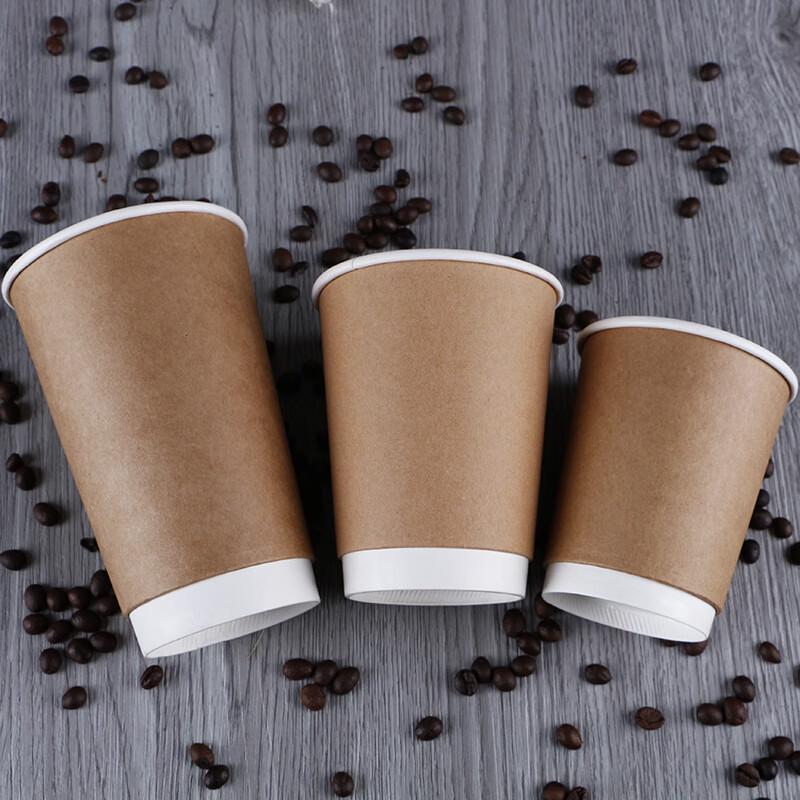 Disposable Double-Layer Insulated Kraft Coffee Cups