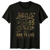 Bikers Co Ride To Live Motorcycles Mens T-Shirt Womens Tee Graphic Unisex Top