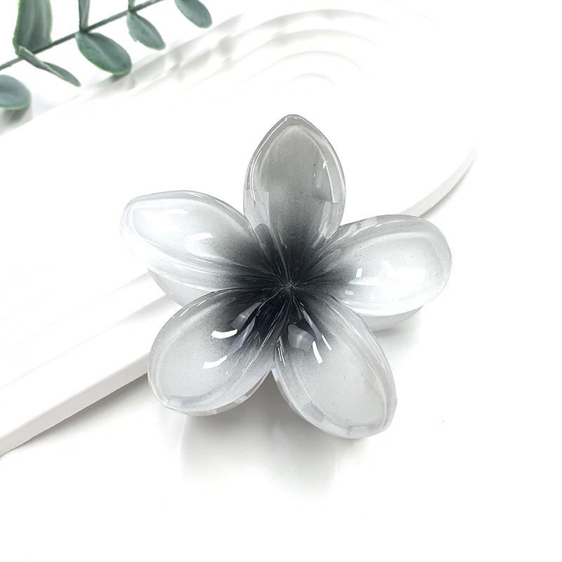 Retro Colorful Frangipani Flower Hair Claw Clip for Women