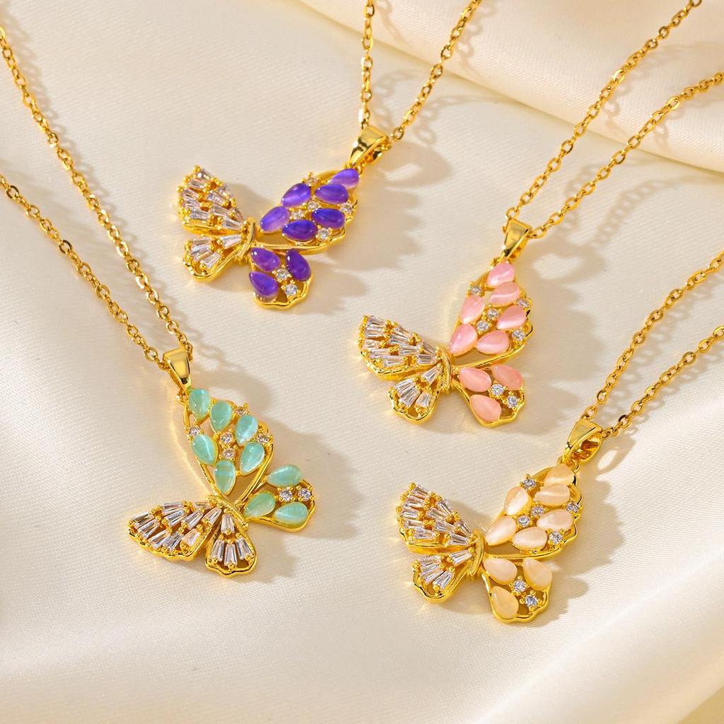Korean Stainless Steel Butterfly Clavicle Chain: Fresh, Sweet, Light Luxury, Versatile Fashion Design