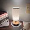 Modern Simple Solid Wood Base Atmosphere Lamp Bedroom Eye Protection Night Light Dormitory Bedside Lamp Led Tricolor Decorative