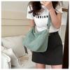 Cotton Corduroy Shoulder Bag for Women Large Capacity Crossbody Purse Jelly Style Daily Tote