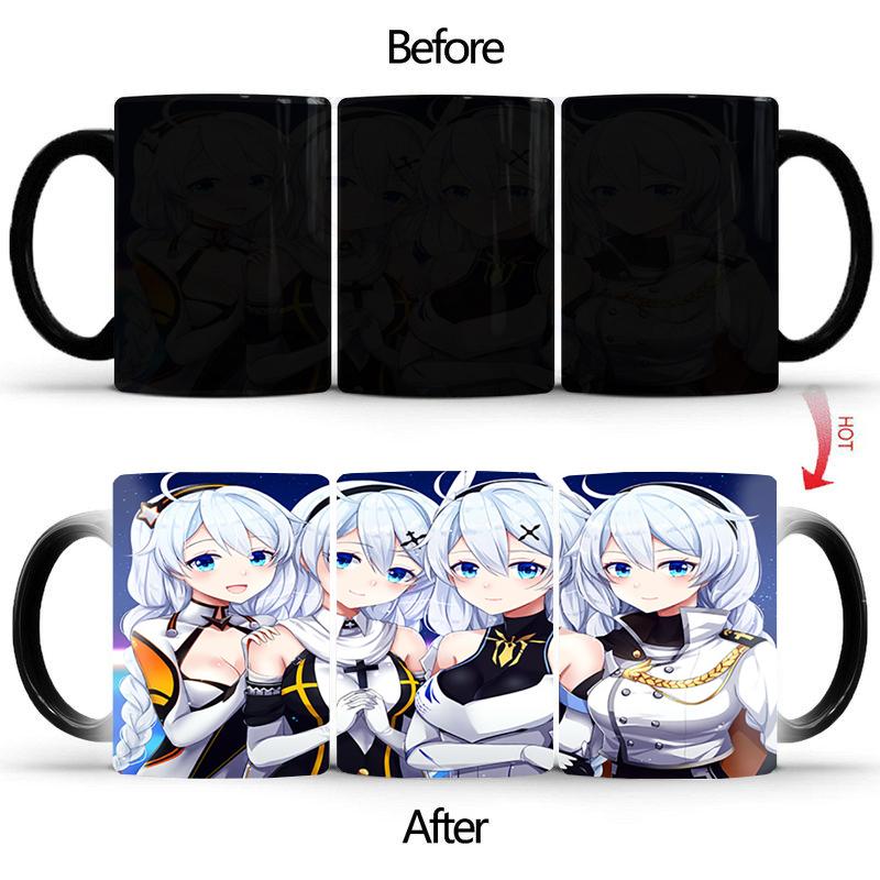 

4 кружки Subdue Beauty Mug, термочувствительная чашка для чая BSKT-022, керамические кружки, кофейные чашки, индивидуальные чашки, фарфоровые кружки, бесплатная доставка, посуда для напитков 350ml