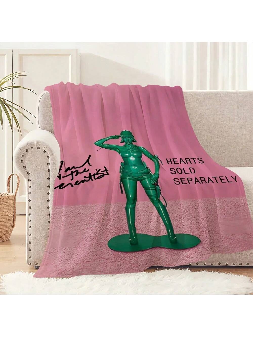 

M-Mariah Singer S-Scien-Tist Blanket Warm Comfort Soft Plush Blanket For Sofa Living Room Office Bedroom Travel Gift 75X95CM сірий колір