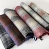 Plush Plaid Wool Scarf Tassel Long Shawl Simple Winter Cashmere Scarves  Girl