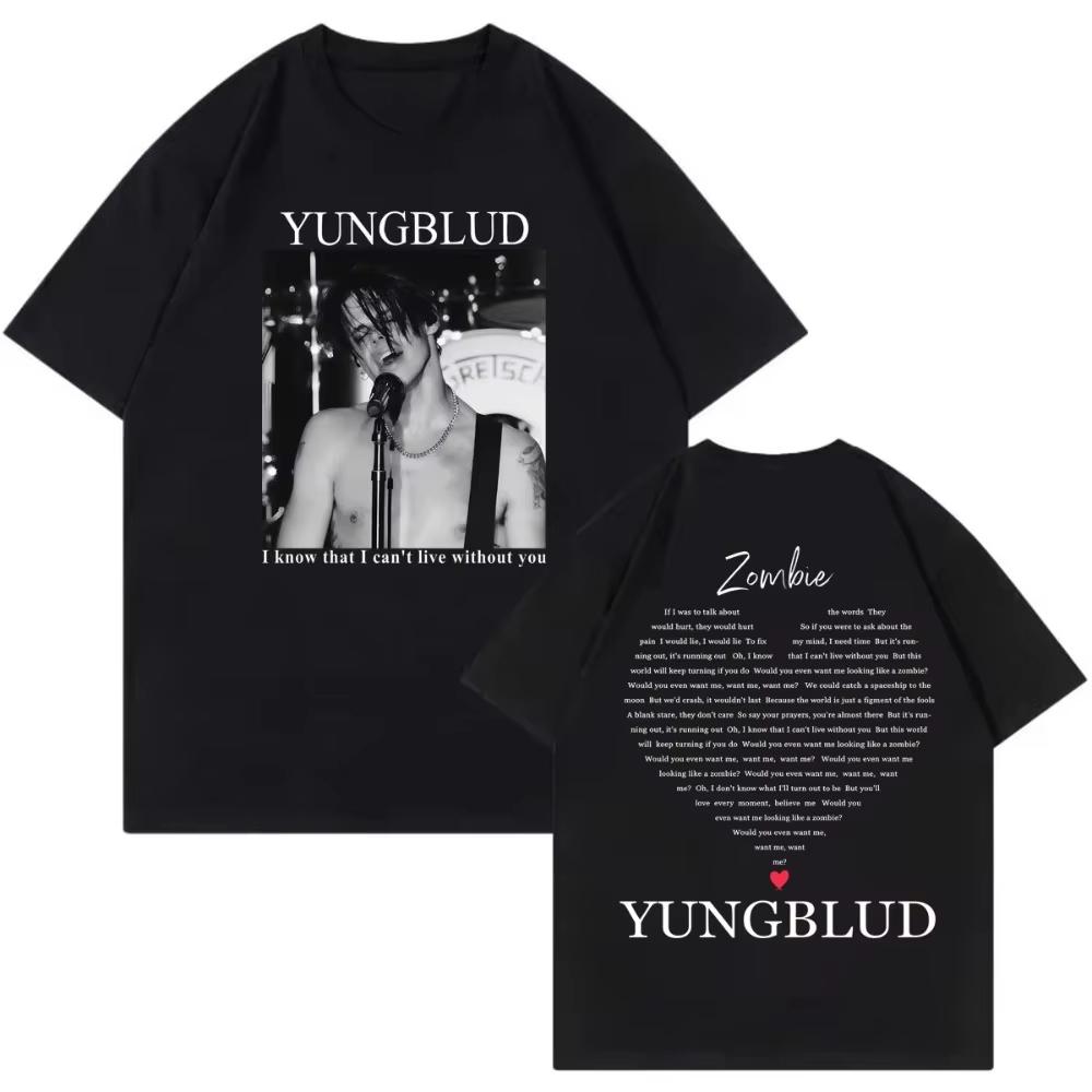 Yungblud Concert Merch Printed T-Shirt, Summer Y2K Fun Graphic Tee, Street Style Top for Fans Women And Men T-shirt