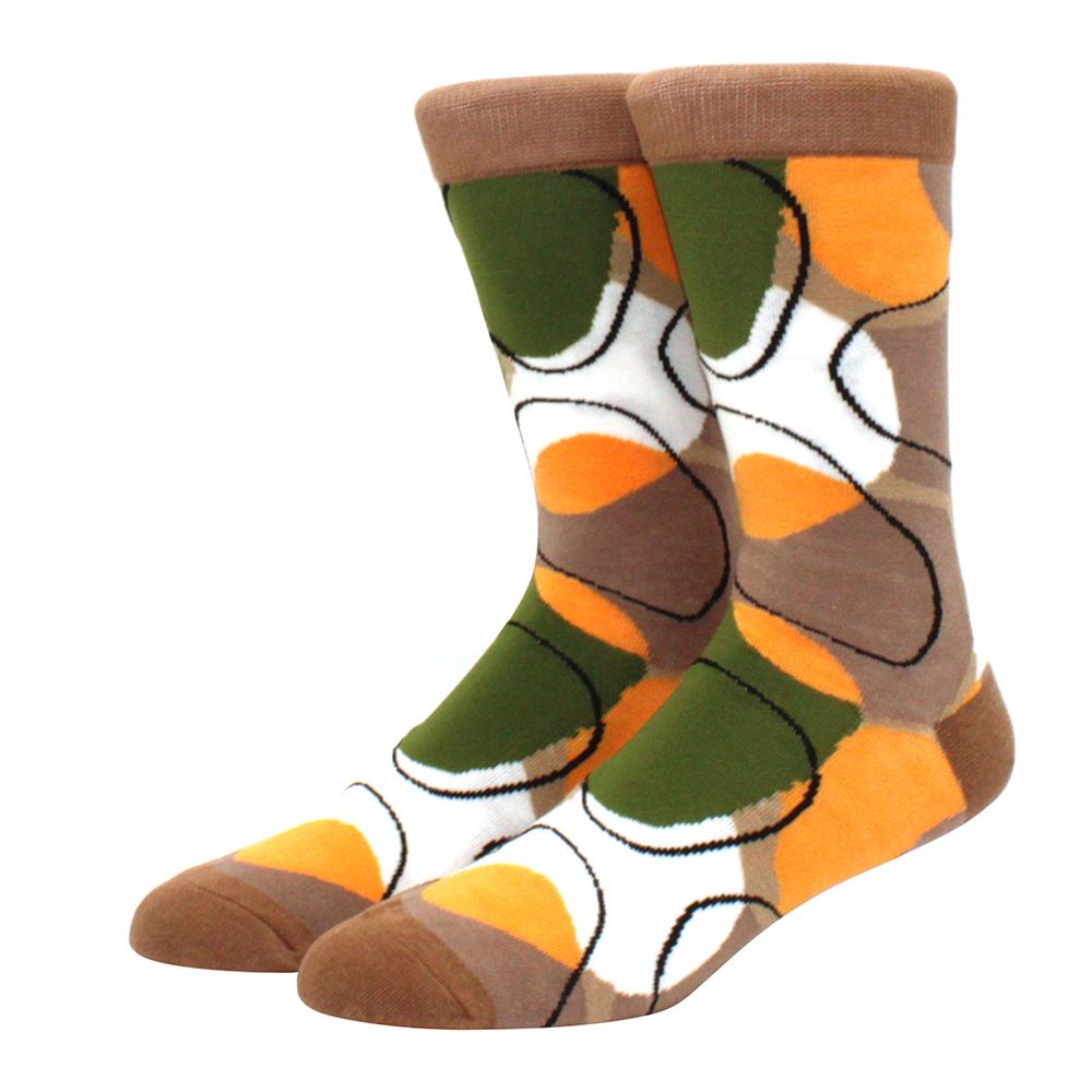 Herr Kammade Bomullsstrumpor Roliga Glad Novelty Långa Crew Strumpor Astronaut Djur Romb Galet Roliga Funky Skateboard Strumpor Färgglada