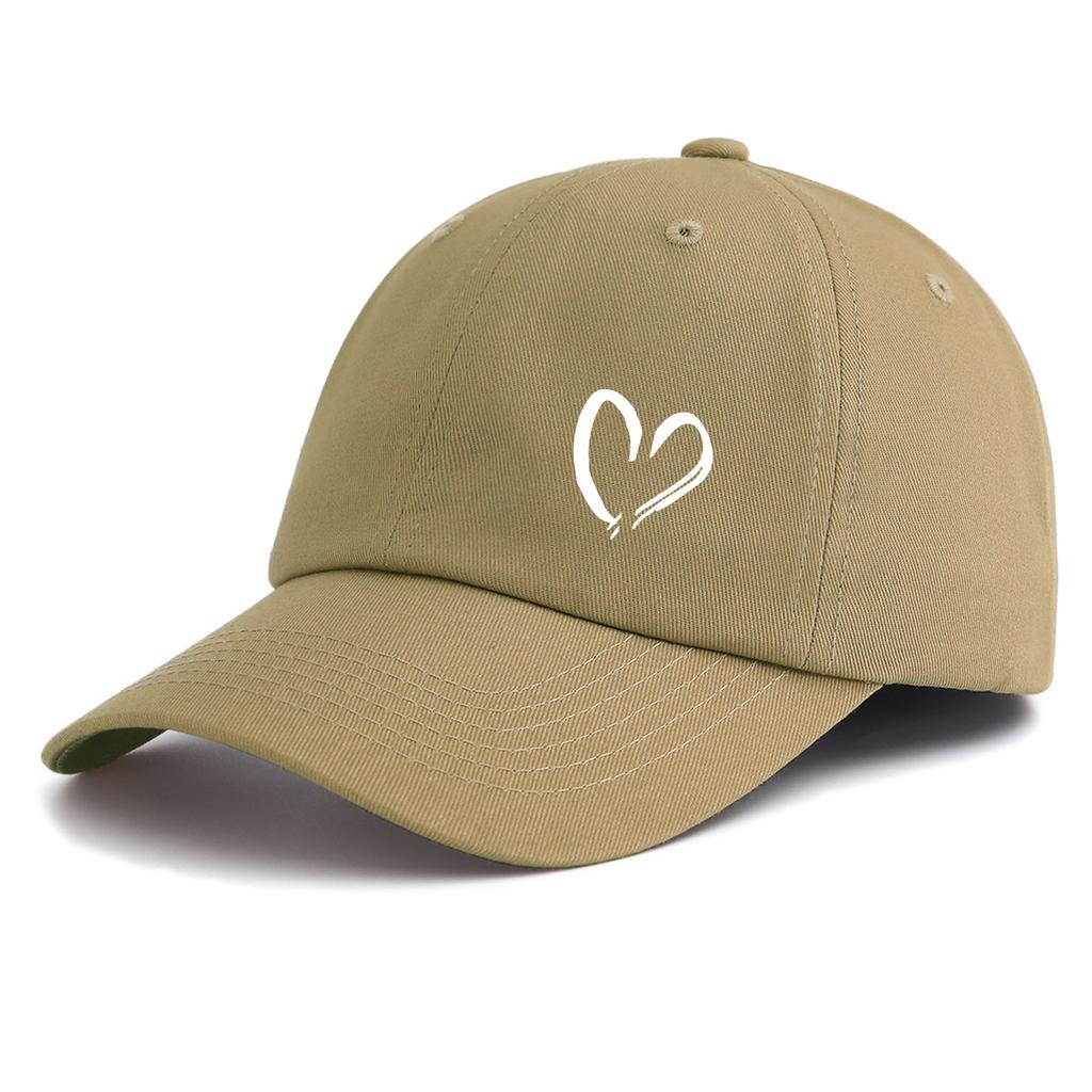1pc Heart Print Baseball Cap for AdultsMinimalist Retro Style Casual Soft Adjustable Dad HatPerfect As Gift