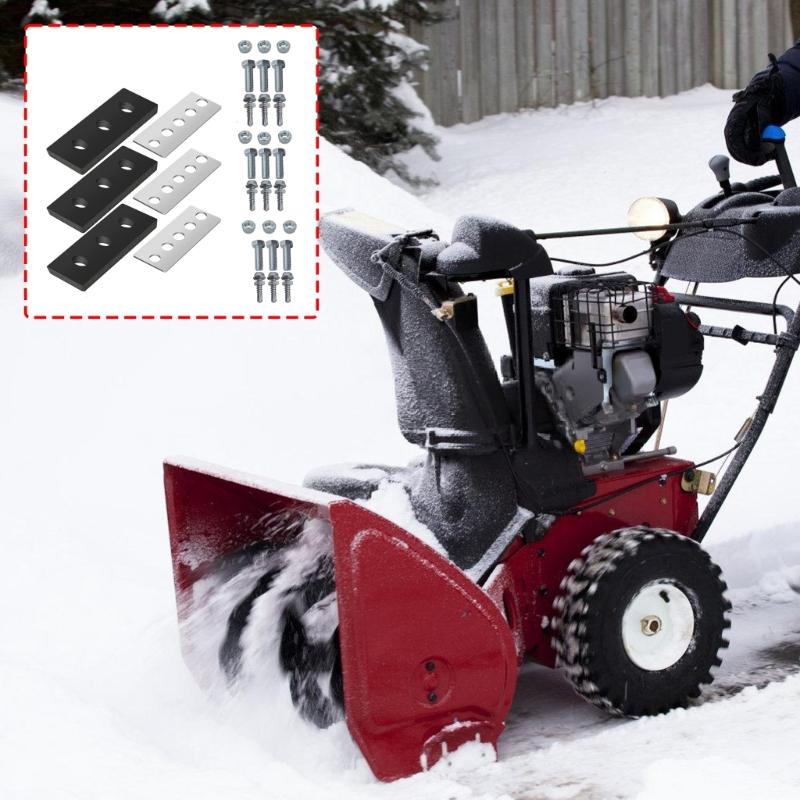 Snow Blower Accessory with Rubber Paddles and Metal Straps to Minimize Impeller Clearance for Improving Throwing Power