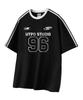 UNTAPPED STUDIO 96 Football Jersey Oversized Track Short Sleeve Contrast T-Shirt 3 Colors