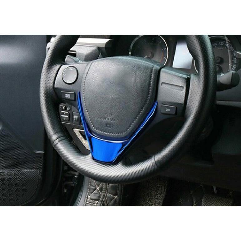 For 2014-2018 Toyota Corolla Blue Titanium Console Steering Wheel Cover Trim