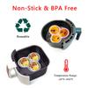 Silicone Air Fryer Egg Pan Mold Reusable Non-Stick Air Fryer Eggs Steamer Tray Cake Mold Kitchen Baking Cooking Accessories