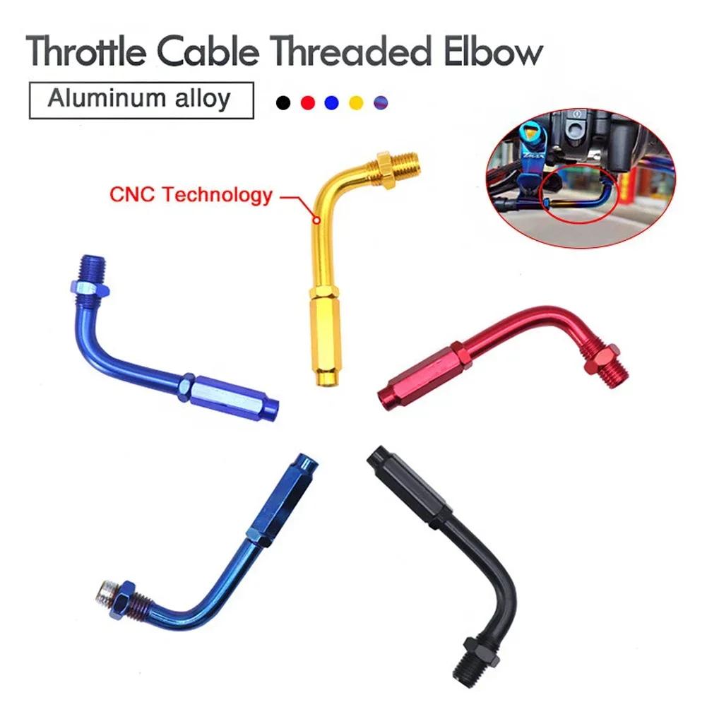 Motorcycle 90 Degree Aluminum Alloy Adjustable Throttle Cable Screw Head Motorbike Parts Motorbike Accessories