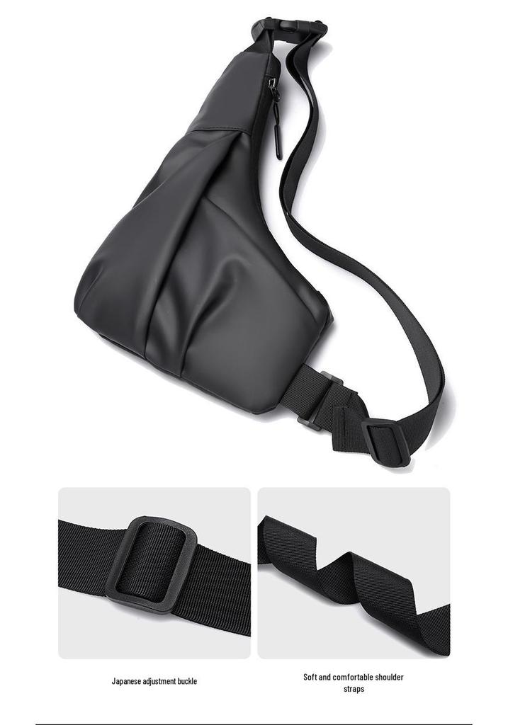 Men's Lightweight Crossbody Chest Bag - Irregular, Simple, Casual, and Trendy for Outdoor Sports