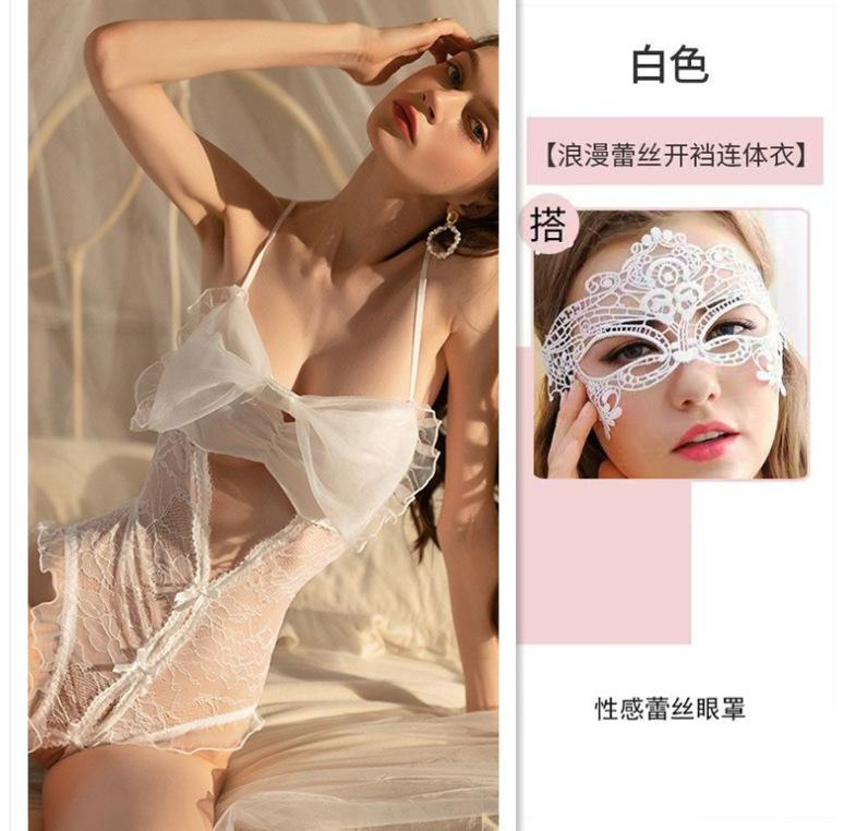 New spot sexy bride lingerie perspective temptation veil princess lace mesh suit uniform