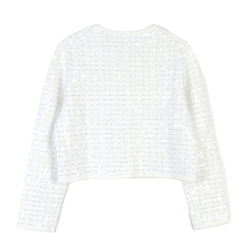 Brown Sequined Round Neck Cardigan and Half Skirt Set - 2025 Spring/Autumn Collection