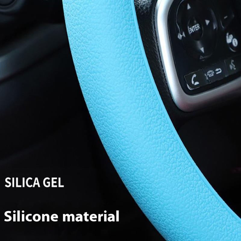 Universal Car Steering Wheel Cover Anti-slip Protective Cover Soft And Odorless Silicone Steering Car Wheel Cover Protection