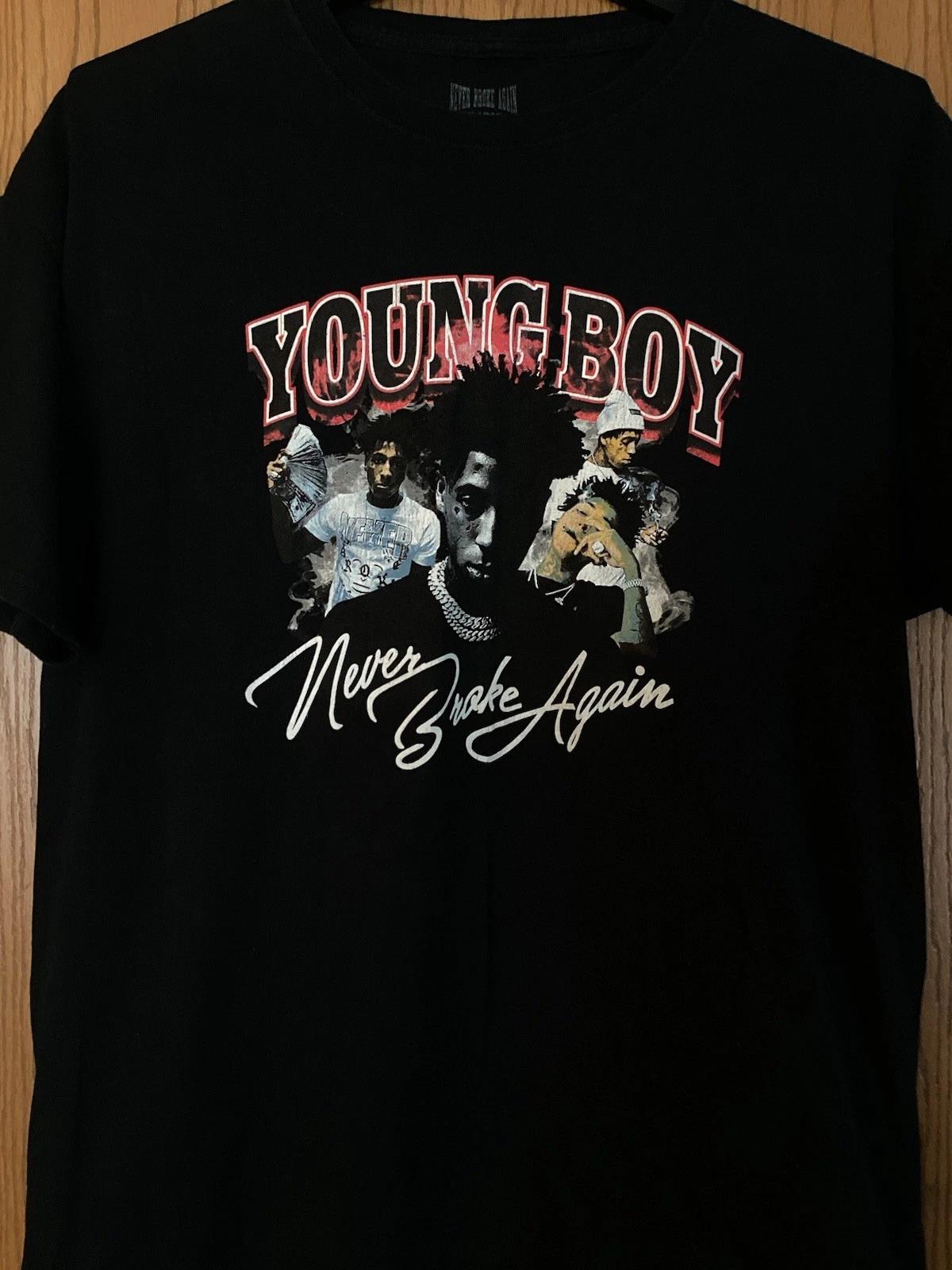 Young Boy - “Never Broke Again” - Black Shirt - XL 4XL