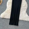 Summer Women Vintage Print V-neck Knitted Sweater Long Maxi Sheath Pullover Dresses