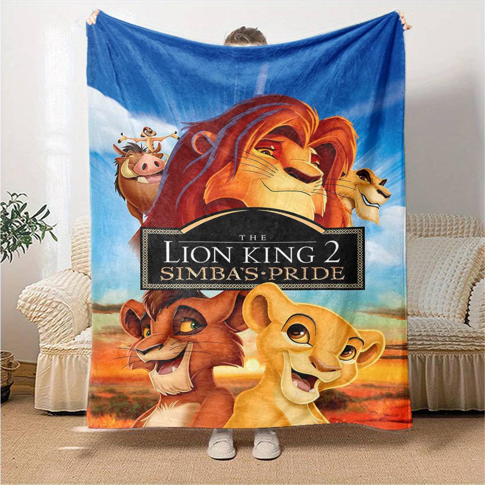 1pc Lion King 2 Simba's Pride Blanket Lightweight Flannel Throw for Sofa Bed Travel Camping Livingroom Office Couch Chair 1111KK