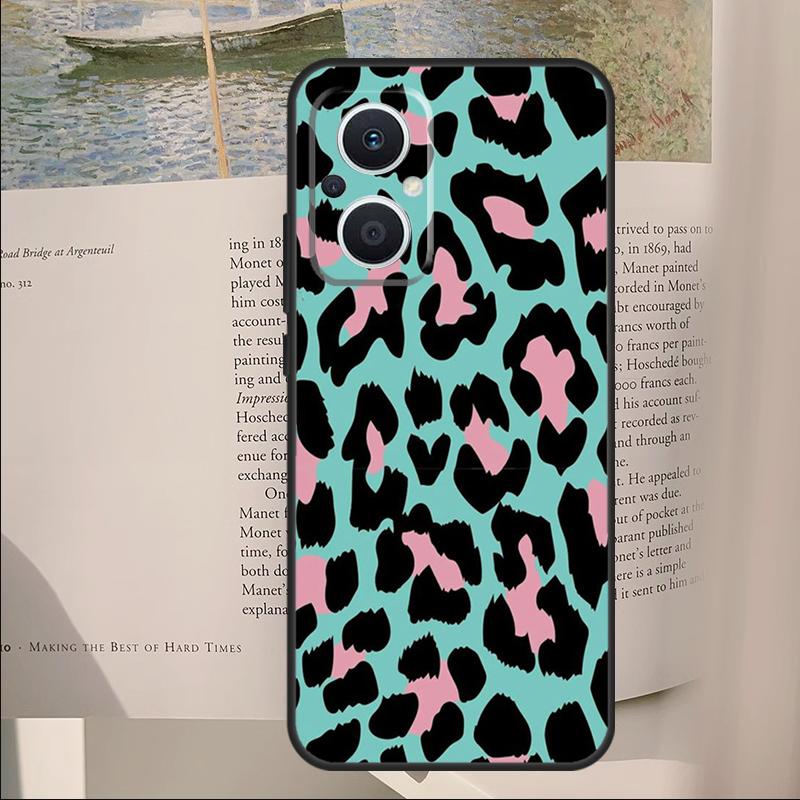 Leopard Skin Cover For OPPO Reno 11F 12F 13F 14F 10 11 12 13 14 Pro 7 8 Lite OPPO Find X6 X8 X9 Pro Case