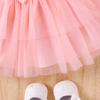 Summer New Girls' Outfit Infant Toddler Floral Strap Bow Mesh Skirt Two-Piece Set
