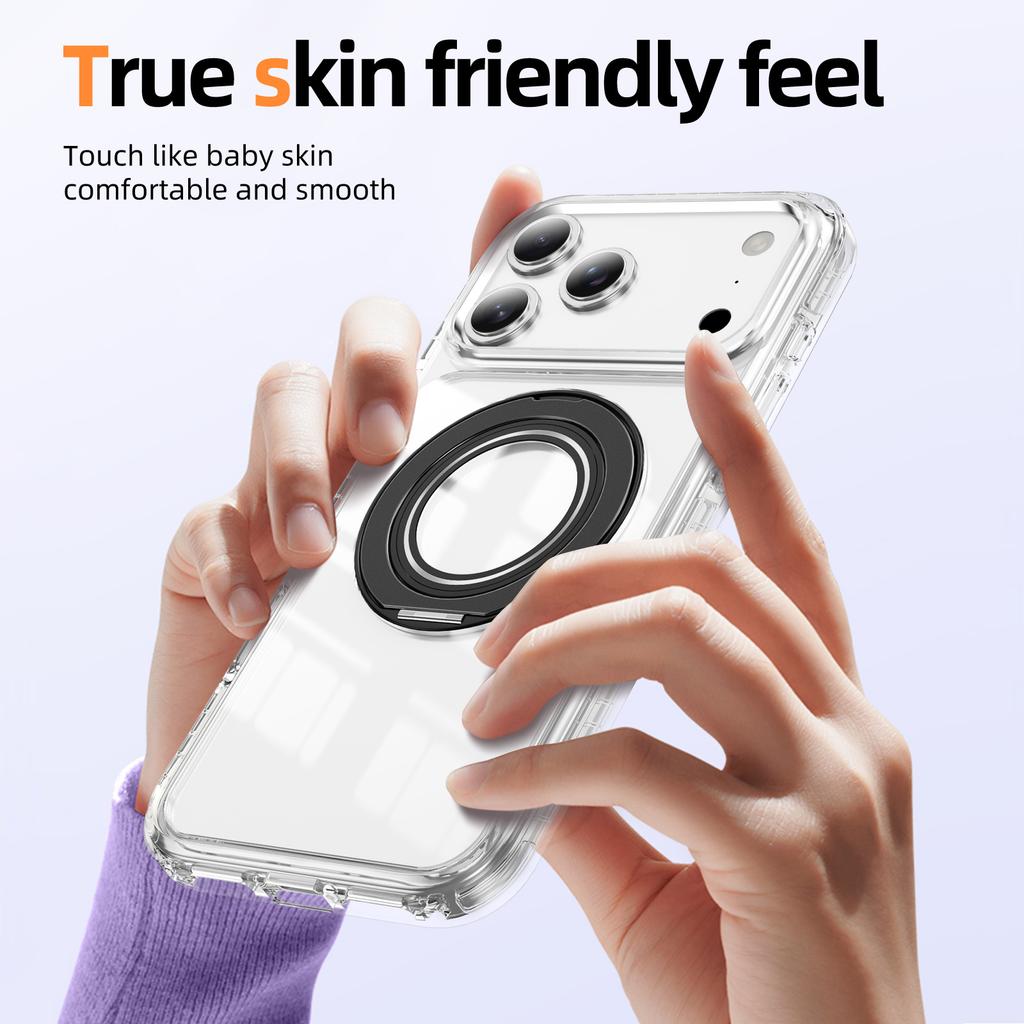 Magnetic 360° Stand for iPhone 12-17 Pro Max Case  Magnet Wireless Charging Kickstand Cover for iPhone 15 16 17 Pro Max