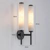 American Art Artificial Marble Led Wall Lights Black Copper Color For Foyer Tv Background Bathroom Bedroom Sconce Good Packaging