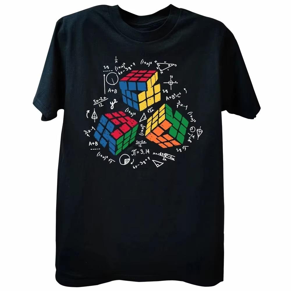 Summer Men's T-Shirt Cartoon Printed Men's Women's Cotton Short Sleeve Tops Casual Fashion Street Clothing Oversized Pullover