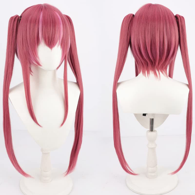 Muyu Amagase Cosplay Wig, Red and Pink Mix, Heat-Resistant, Perfect for Cosplay, Photoshoots, and Festivals
