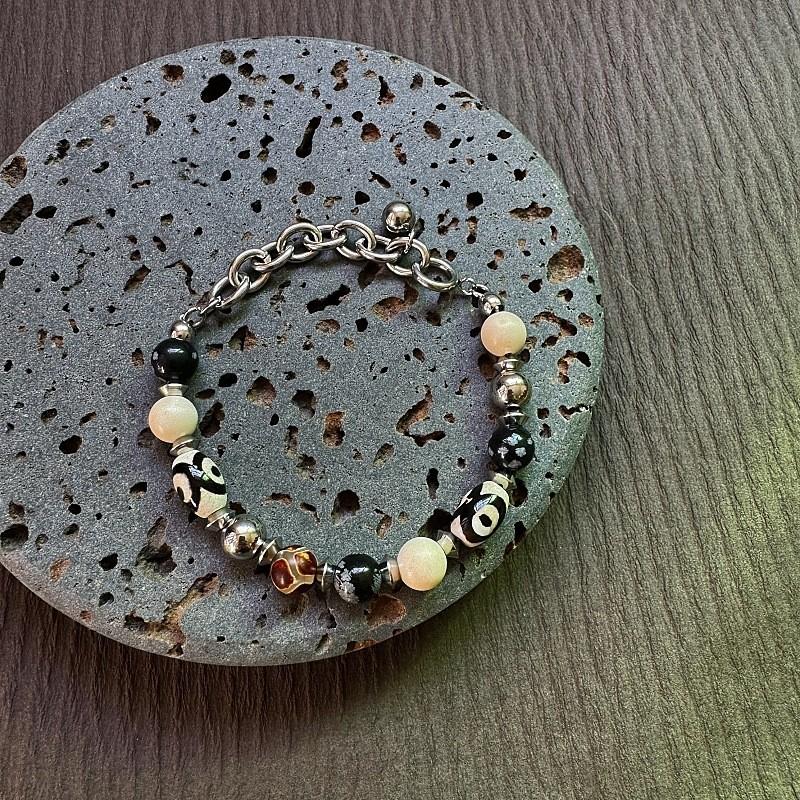 Vintage Natural Stone Beaded Bracelets For Men And Women Handmade Geometric Style