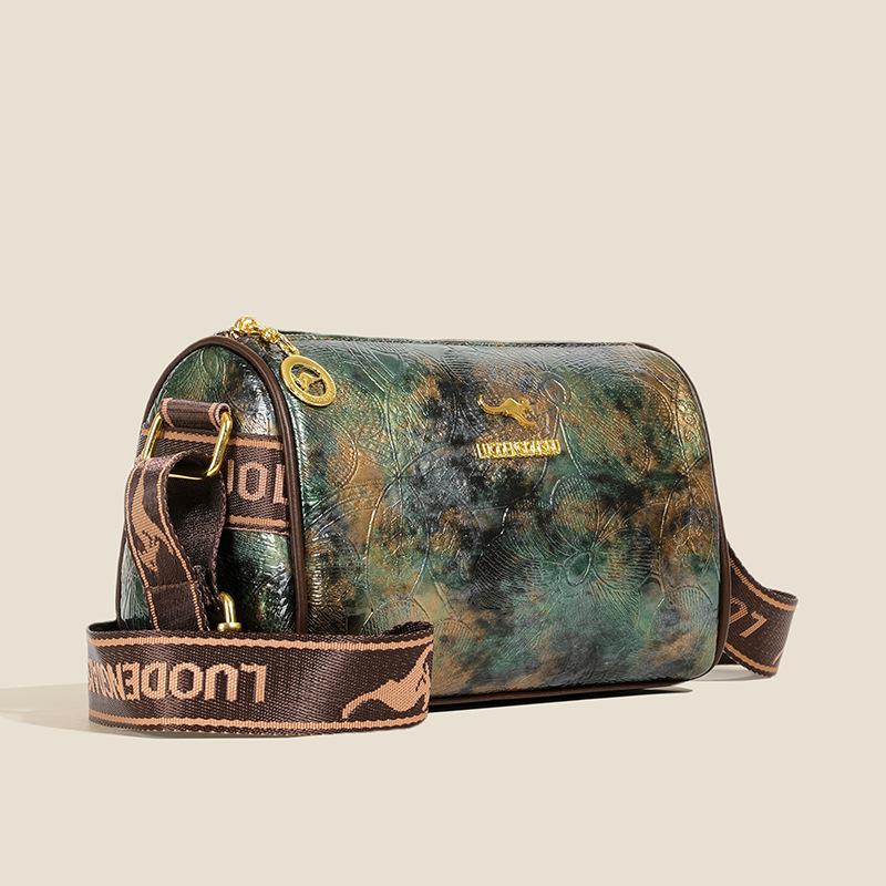 

Сумка-подушка Новая сумка-мессенджер Модная сумка на плечо из мягкой кожи Вместительная Выход в свет Маленькая сумка Женская зелёный