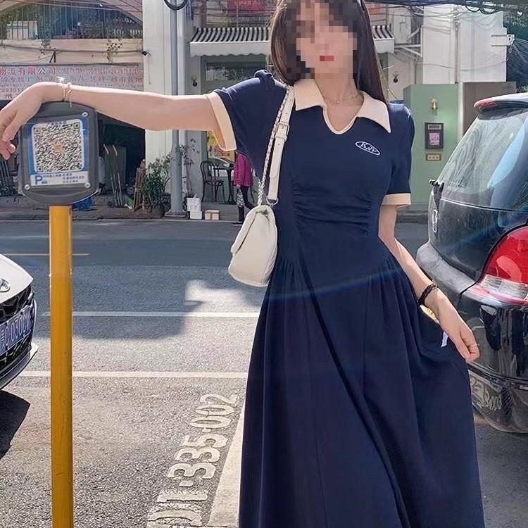 Summer Skirt Dress With Embroidered Collared Design For Casual And Travel Use
