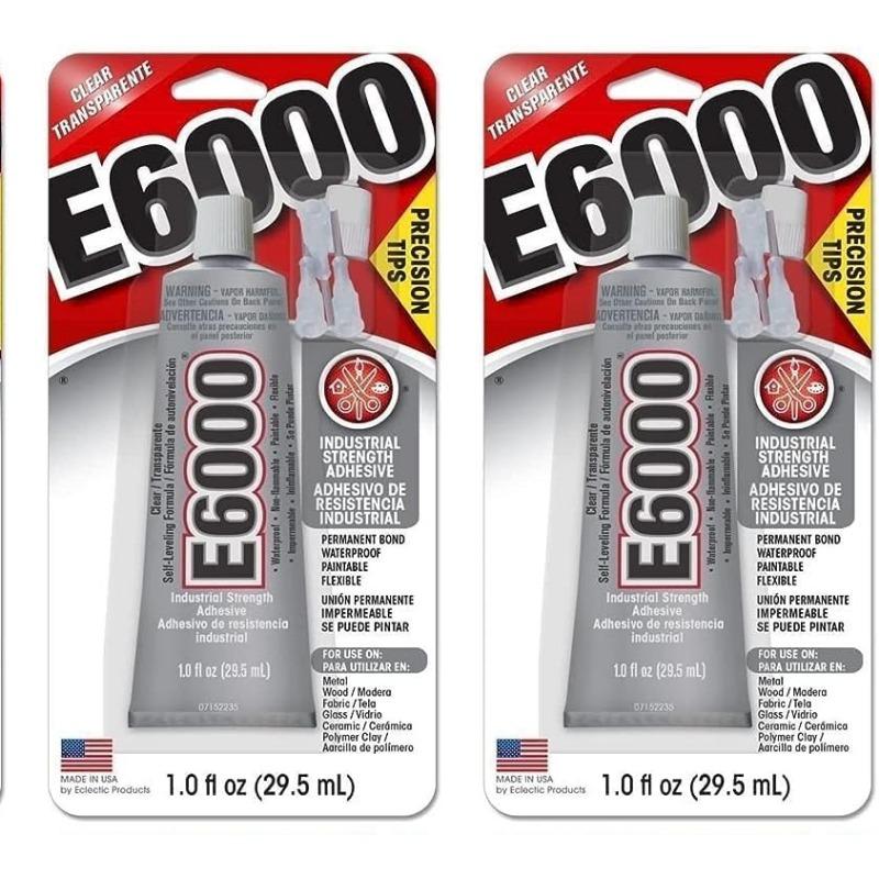 

2PCS E6000 Adhesive Tape Tip 1 oz, Clear 2 Pack