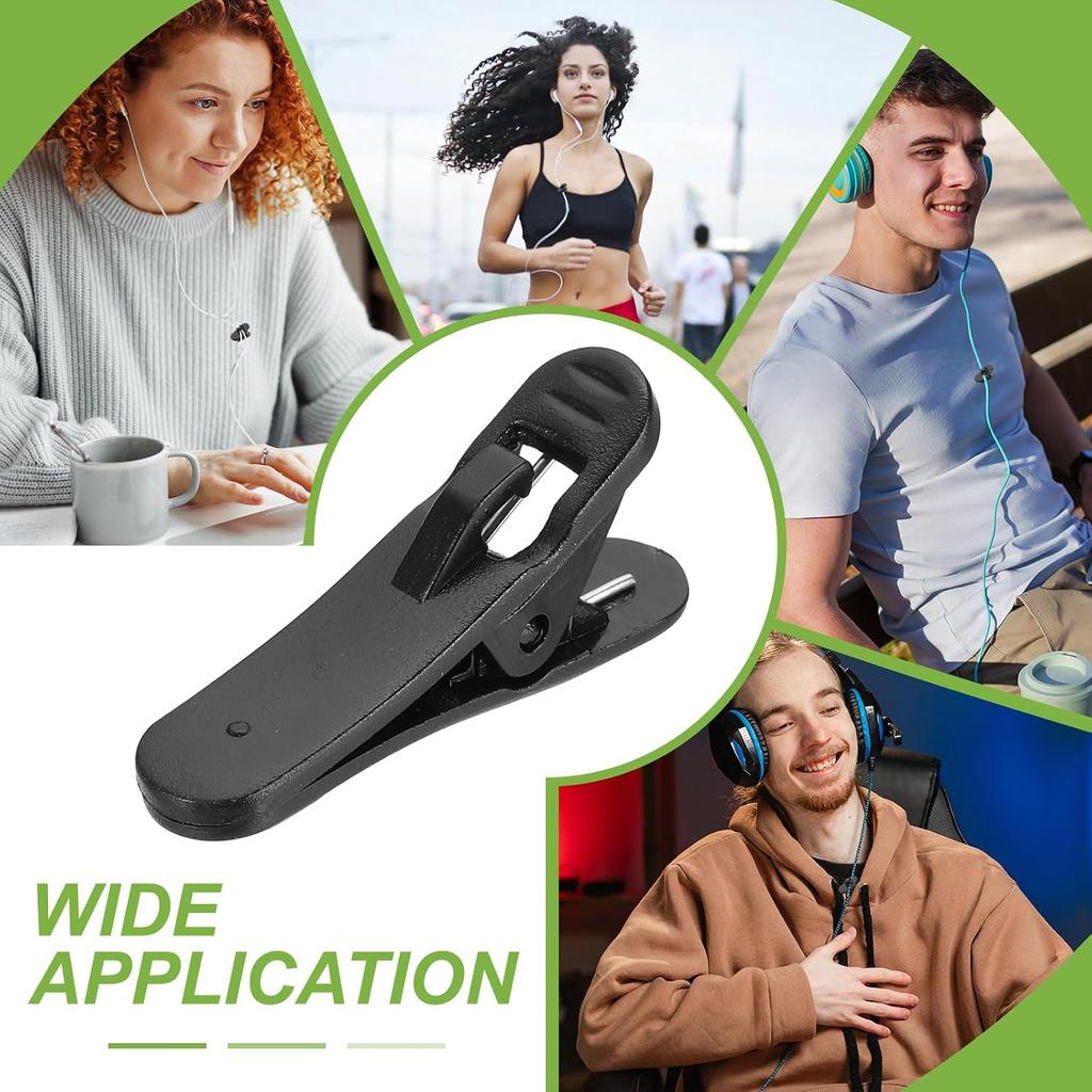 PATIKIL Headphone Wire Clip, Earphone Mount Cable Clothing Clip for Fixing Headset Headphone Earphone Wire Microphone Cord 1.3"x0.31"x0.53" - 20 Pcs