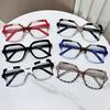 New Fashionable HD Anti Blue Light Glasses Men's and Women's Square Ultra Light Contrast Color Glasses Frame