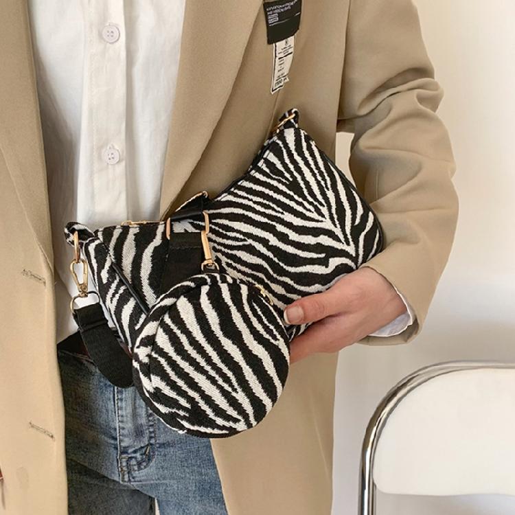 Corduroy Shoulder Bag with Mini Coin Pouch Crossbody Bags for Your Necessities