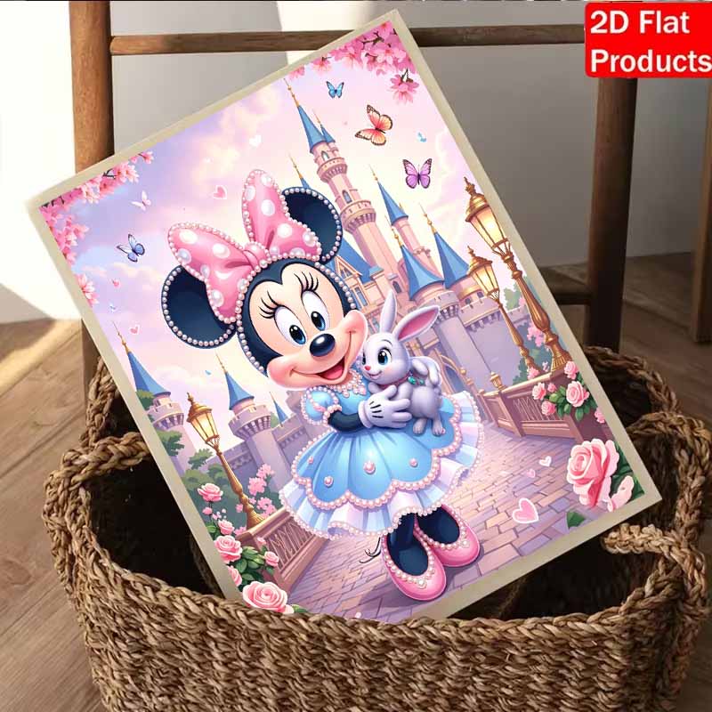Disney Pearl Art Painting Home Wall Decor Minnie Mouse Pearl Gemstone Painting Picture Crafts Adult/Beginner Gift Creative Home Decor Unframed