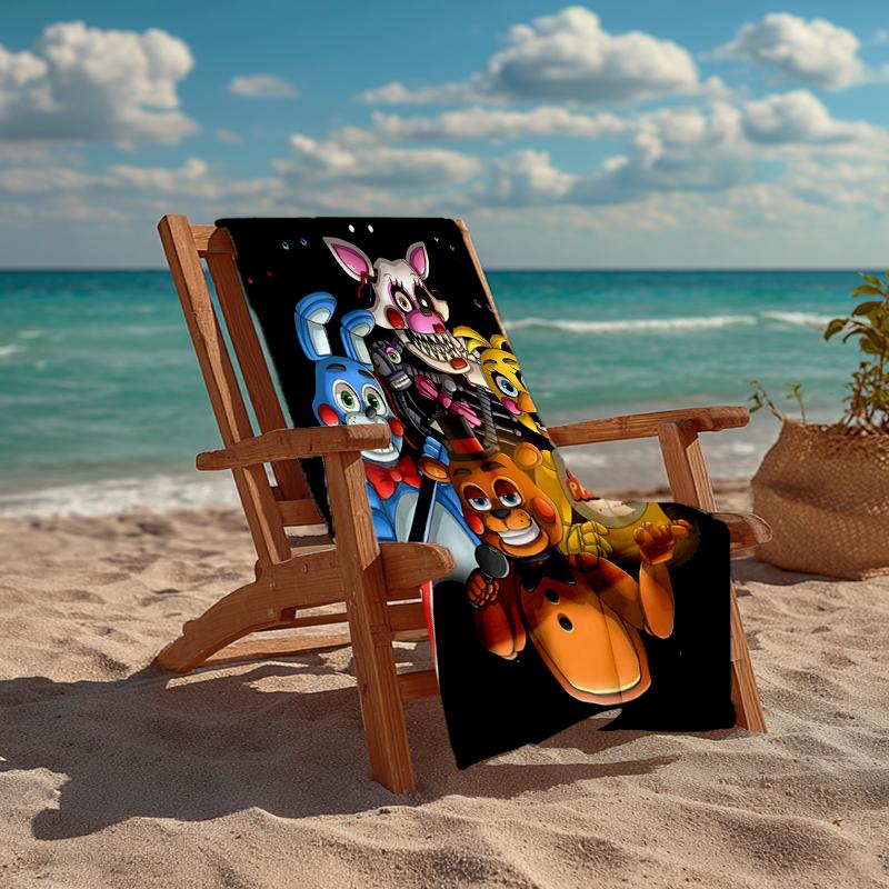 Ultra-Soft Beach Towel with Freddy Theme,Ideal for Pool - Camping, Diving - Perfect Travel Essential, Vibrant Beach Towel.